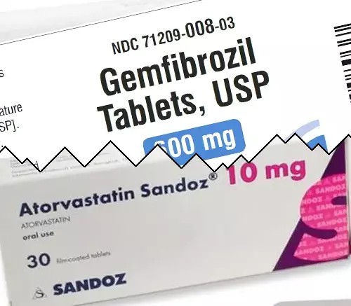 Gemfibrozil vs Atorvastatina